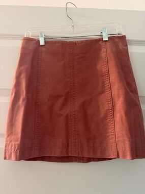 Free People Pink Faux Leather Mini Skirt - 6